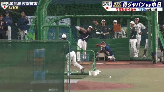 ドジャース・大谷翔平らが侍ジャパンメンバーが打撃練習 → 中日ドラゴンズ選手たちも近くで見学【動画】