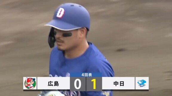 中日・川越誠司が今季第1号ホームランを放つ!!!