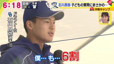 中日ドラフト1位・石川昂弥に野球少年から質問　今年の目標は…「打率6割」！？