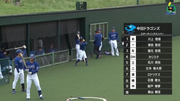中日ドラゴンズ2軍、スタメン発表！！！