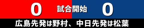 8月18日(木)　セ・リーグ公式戦「広島vs.中日」【全打席結果速報】　岡林勇希、三好大倫、土田龍空らが出場！！！