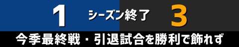 10月3日(火)　中日ドラゴンズ今季最終戦「中日vs.巨人」【全打席結果速報】　福田永将、堂上直倫、大野奨太、谷元圭介の引退試合