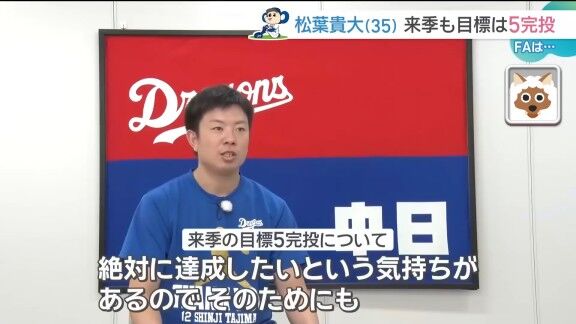 中日・松葉貴大、FA宣言した思いを語る【動画】