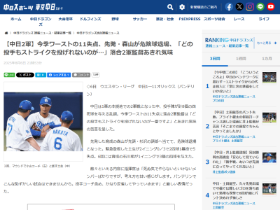 中日・落合英二2軍監督が“あきれ気味の苦言”「死ぬ気でやらないといけないメンバーばかりですが…」