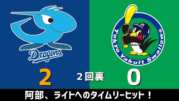 10月6日(火)　セ・リーグ公式戦「中日vs.ヤクルト」　スコア速報