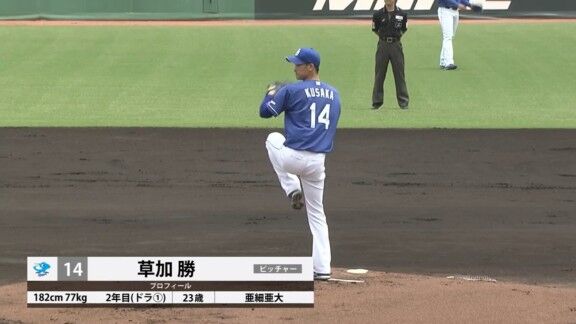 中日・草加勝、プロ初先発で52球まで球数を伸ばす