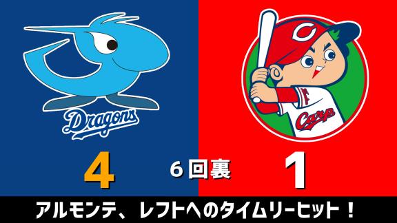 6月27日(土)　セ・リーグ公式戦「中日vs.広島」　スコア速報