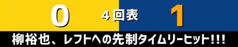 5月4日(木)　セ・リーグ公式戦「阪神vs.中日」【試合結果、打席結果】　中日、2-3で敗戦…　柳裕也が大熱投を見せるも、守備の乱れも絡んで2試合連続逆転負け…