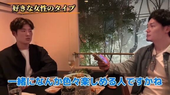 Q.好きな女性のタイプは? → 中日・上林誠知が回答