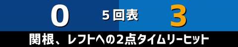 5月28日(日)　セ・リーグ公式戦「中日vs.DeNA」【試合結果、打席結果】　中日、1-3で敗戦…　最終回に1点を返すも、連勝は3でストップ…