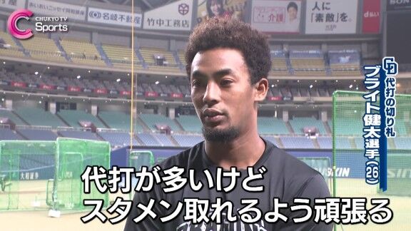 中日・ブライト健太、スタメンへの思いを語る