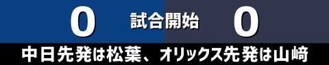 6月3日(土)　セ・パ交流戦「中日vs.オリックス」【試合結果、打席結果】　中日、1-5で敗戦…　試合終盤に一挙5失点、連勝は3でストップ…