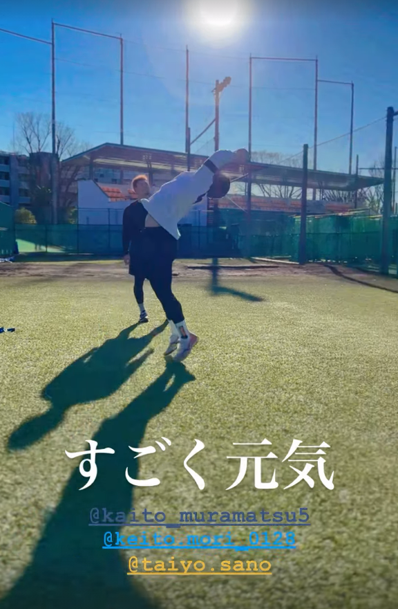 中日・村松開人、真っ暗になるまで練習する