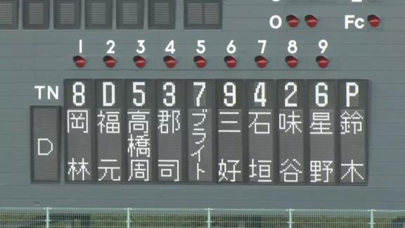 中日・ブライト健太、走攻守で魅せる