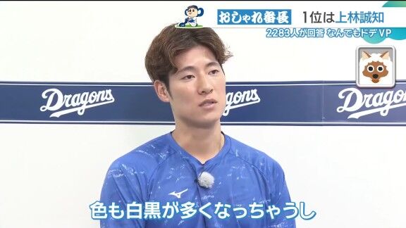 中日・上林誠知、ファッションへの意識を明かす