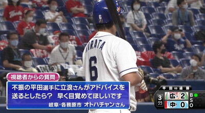 「不振の平田選手に立浪さんがアドバイスを送るとしたら…？」　レジェンド・立浪和義さんが視聴者からの質問に回答！