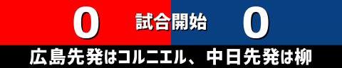 5月25日(木)　セ・リーグ公式戦「広島vs.中日」【試合結果、打席結果】　中日、8-2で勝利！！！　これでカード勝ち越し！！！柳裕也が今季初勝利！！！