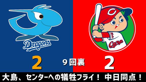 7月10日(金)　セ・リーグ公式戦「中日vs.広島」　スコア速報