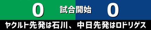 10月16日(土)　セ・リーグ公式戦「ヤクルトvs.中日」【試合結果、打席結果】　中日、5-3で勝利！　先制を許すも逆転勝ち、ジャリエル・ロドリゲスが今季初勝利！！！