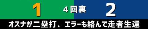 8月25日(水)　セ・リーグ公式戦「ヤクルトvs.中日」【試合結果、打席結果】　中日、3-3で引き分け　相手のミスによる3得点で引き分けに持ち込む