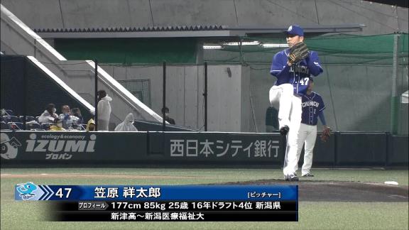 中日・笠原祥太郎、強力ソフトバンク打線を8回2安打1失点に抑え込む快投！「久しぶりに納得できる投球ができました」【投球結果】