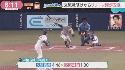 中日ドラゴンズ、交流戦後のリリーフ防御率は…
