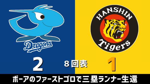 10月15日(木)　セ・リーグ公式戦「中日vs.阪神」　スコア速報