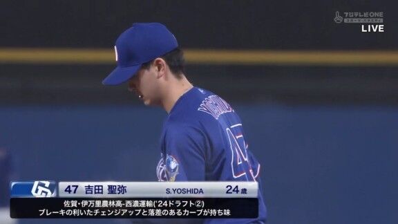 中日・吉田聖弥、ピンチを招くも無失点！！！