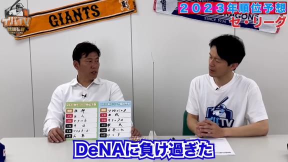 井端弘和さん、2023年シーズンの順位予想をする