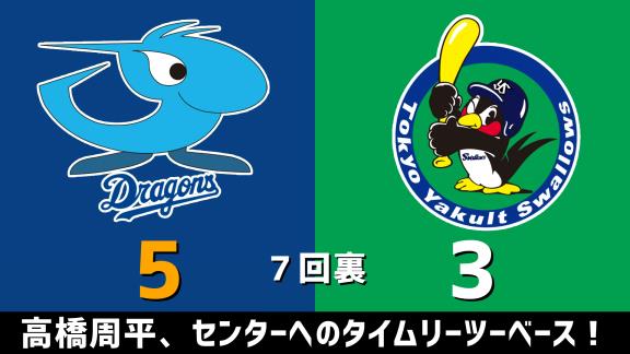 7月31日(金)　セ・リーグ公式戦「中日vs.ヤクルト」　スコア速報