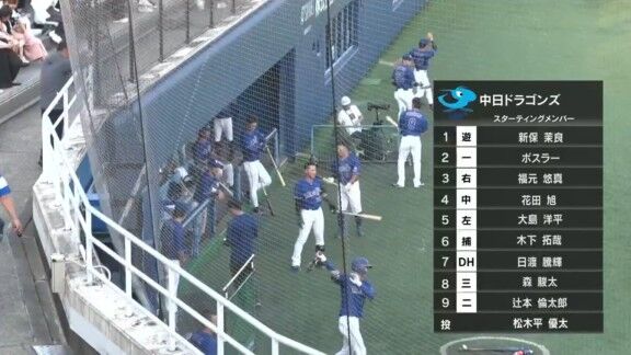 中日ドラゴンズ2軍スタメン発表！！！　松木平優太が先発へ