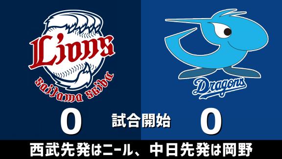 6月5日(金)　練習試合「西武vs.中日」　スコア速報