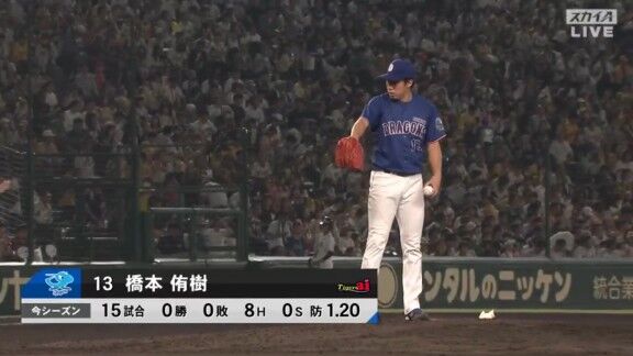 中日・橋本侑樹、無失点ピッチング！！！