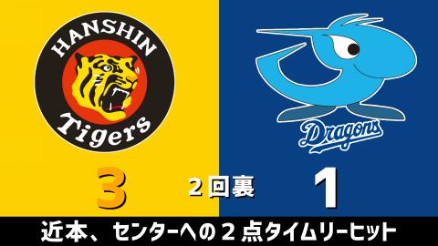 4月2日(金)　セ・リーグ公式戦「阪神vs.中日」【試合結果、打席結果】　中日、6-3で勝利！終盤5得点で逆転勝利！！！