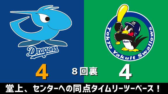 11月6日(金)　セ・リーグ公式戦「中日vs.ヤクルト」　スコア速報