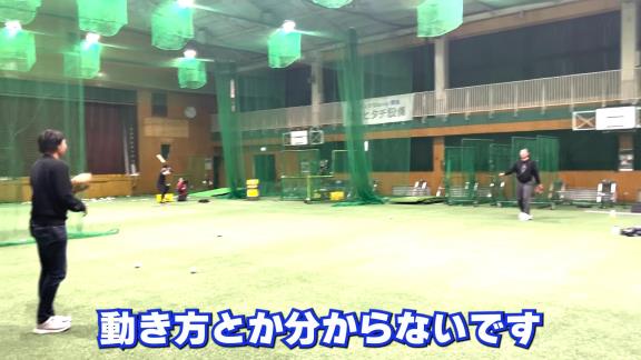 川崎宗則選手「なんか内野もやってたでしょ？」　滝野要選手「セカンドやったっす」　川崎宗則選手「セカンドやってたよね。どうだった？風景違いすぎたでしょ？」