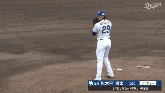 中日・松木平優太、快投を見せる！！！