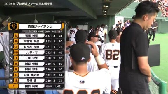 10月4日(土)　ファーム日本選手権「巨人vs.中日」　スタメン発表！！！