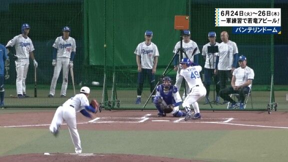 中日ドラフト5位・高橋幸佑が1軍シート打撃で見せた見事なピッチングの動画が公開される!!!