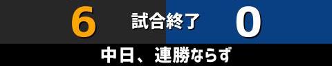 8月23日(火)　セ・リーグ公式戦「巨人vs.中日」【試合結果、打席結果】　中日、0-6で敗戦…　初回から巨人打線につかまりビハインド展開、最後まで巨人先発・菅野智之を打ち崩せず連勝ならず…