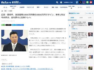 カブス・今永昇太の合同自主トレ参加選手