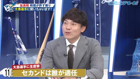 中日ファン「Q.セカンドは誰が適任？」　中日・大島洋平「う～ん…決めきらないんですよね、僕も」