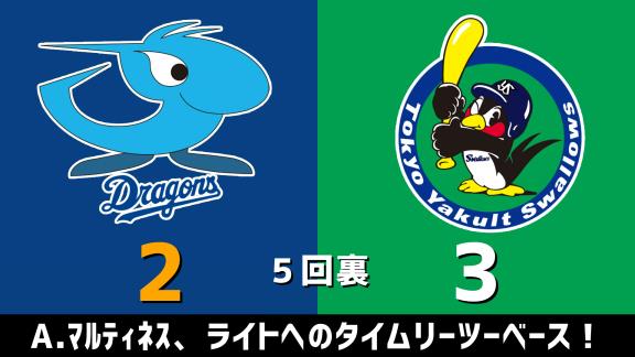 11月6日(金)　セ・リーグ公式戦「中日vs.ヤクルト」　スコア速報