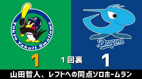 4月23日(金)　セ・リーグ公式戦「ヤクルトvs.中日」【試合結果、打席結果】　中日、4-6で逆転負け…連勝は2でストップ