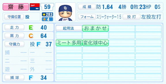 中日・齋藤綱記、『パワプロ2026』6月11日(木)アップデートでの選手能力査定・紹介文は…？