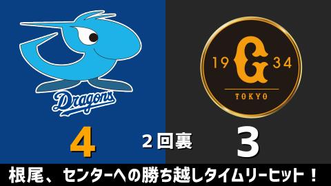3月31日(水) セ・リーグ公式戦「中日vs.巨人」【試合結果、打席結果】 中日、5-3で勝利!3点先制を許すも逆転!バンテリンドーム初勝利!!!