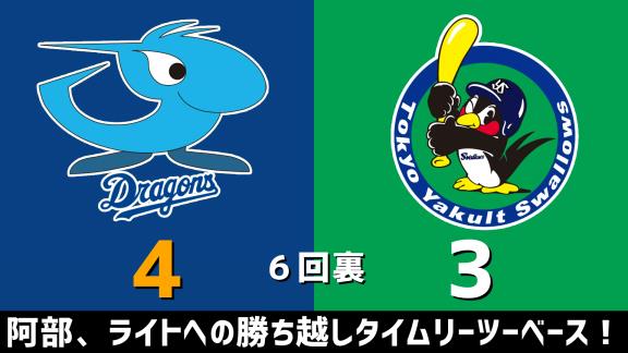 7月31日(金)　セ・リーグ公式戦「中日vs.ヤクルト」　スコア速報