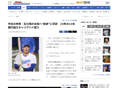 中日・石川昂弥「初日からいきなり試合ができるくらい仕上げていきたい」