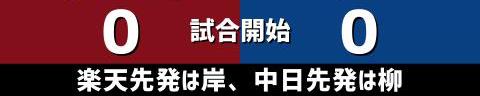 6月8日(火)　セ・パ交流戦「楽天vs.中日」【試合結果、打席結果】　中日、2-5で敗戦…　一発で先制するも逆転され、終盤に突き放される…