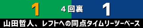 8月24日(火)　セ・リーグ公式戦「ヤクルトvs.中日」【試合結果、打席結果】　中日、1-2で敗戦…　チャンスは作るも、あと1本が出ず…